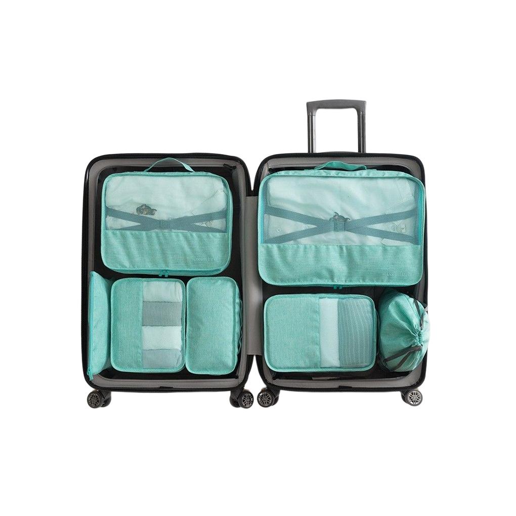 

7 шт./набор упаковочных кубиков дорожная сумка нетканый материал багажное хранение портативный походная обувь одеяло одежда сумка синий