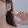 Zircon Earrings with Bows  Ear Clips  Women's Small  Exquisite  High-end Earrings Fashionable Temperament