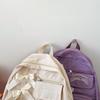 Japanese Anime Academy Style Cute Bow Color Block Pleated Soft Girl Student Backpack for Women