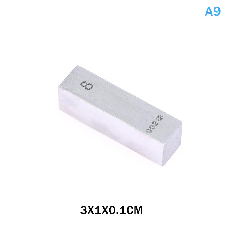 1 Pezzo 0,5/1/23/4/5/6/7/8/9/10 Mm Blocchi Quadro Acciaio Blocchi Calibro Blocchi di Misura Blocchi Quadro Acciaio