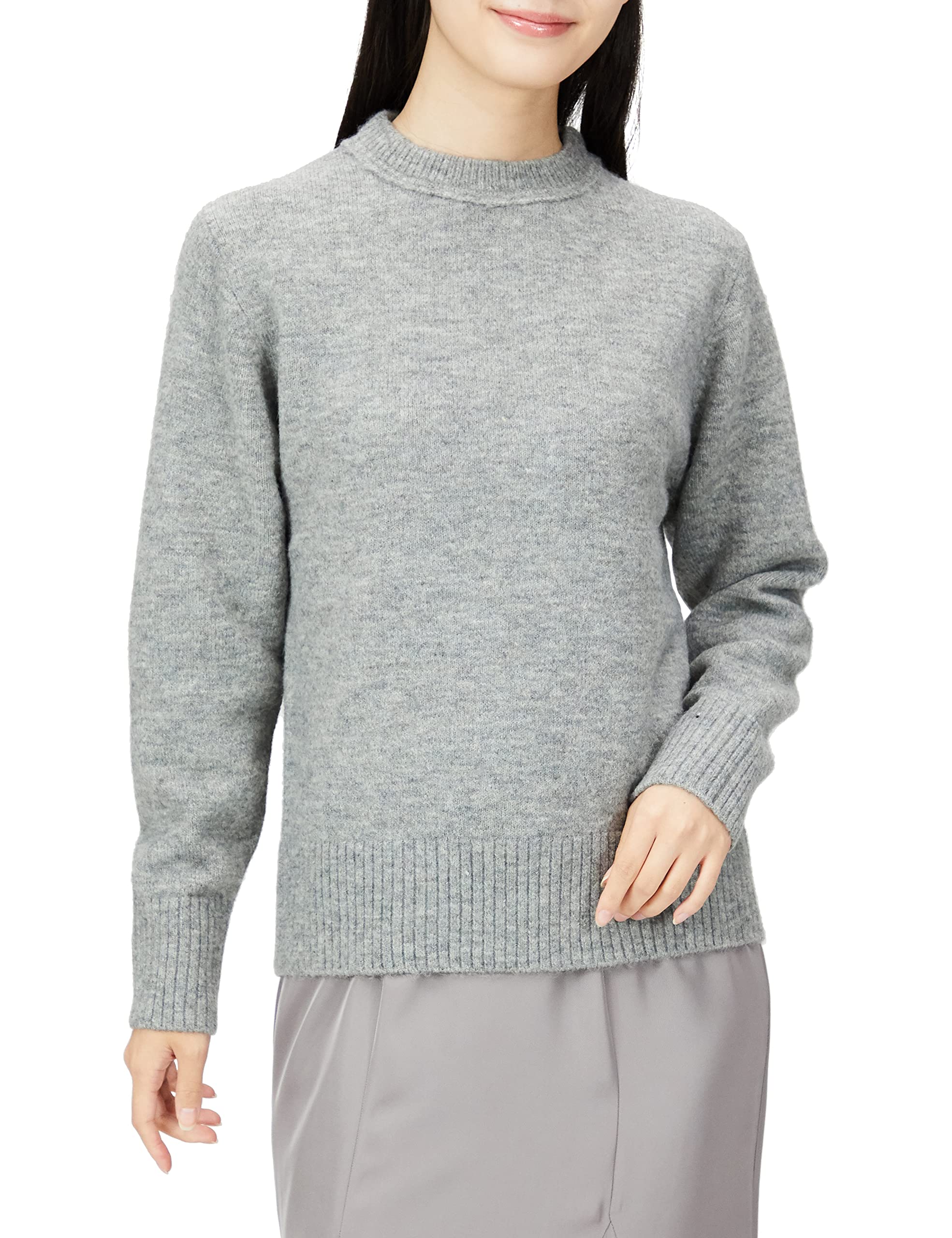 

Mila Owen Компактний трикотаж з круглим вирізом Сірий пуловер, 09WNT225015, Жіночий, сірий колір