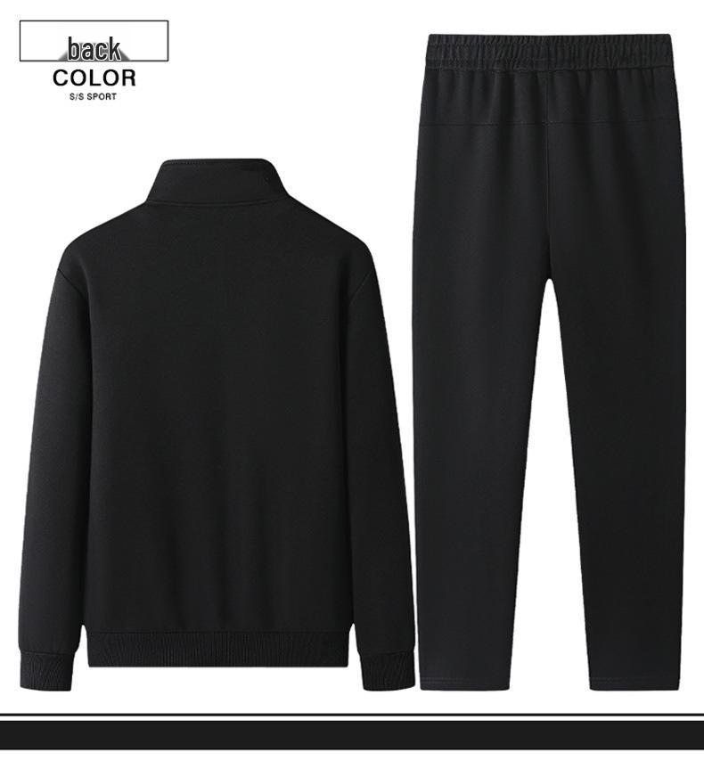 2025 Herren Freizeit Baumwoll Trainingsanzug Set: Reißverschluss-Strickjacke & Sportbekleidung Zweiteiler