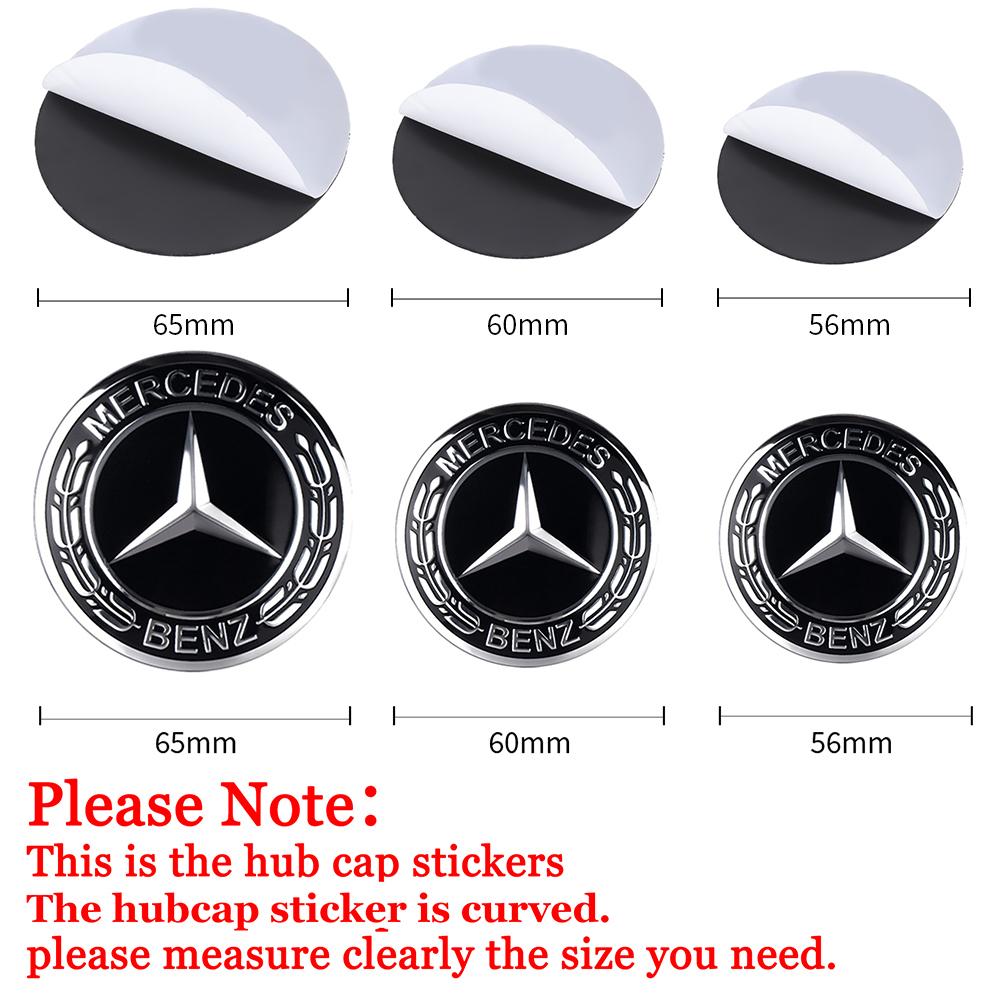 56/60/65MM Car Sticker Wheel Center Covers Hub Cap Emblem Decoration Decal for Mercedes Benz AMG W212 W204 W211 W124 A B S Class