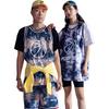 New Era Tie-Dye Print Basketball Shorts Unisex shorts Purple 13095662