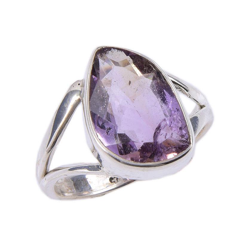 Natural Ametrine Gemstone Handmade 925 Solid Sterling Silver Ring Size 8 Q7s16