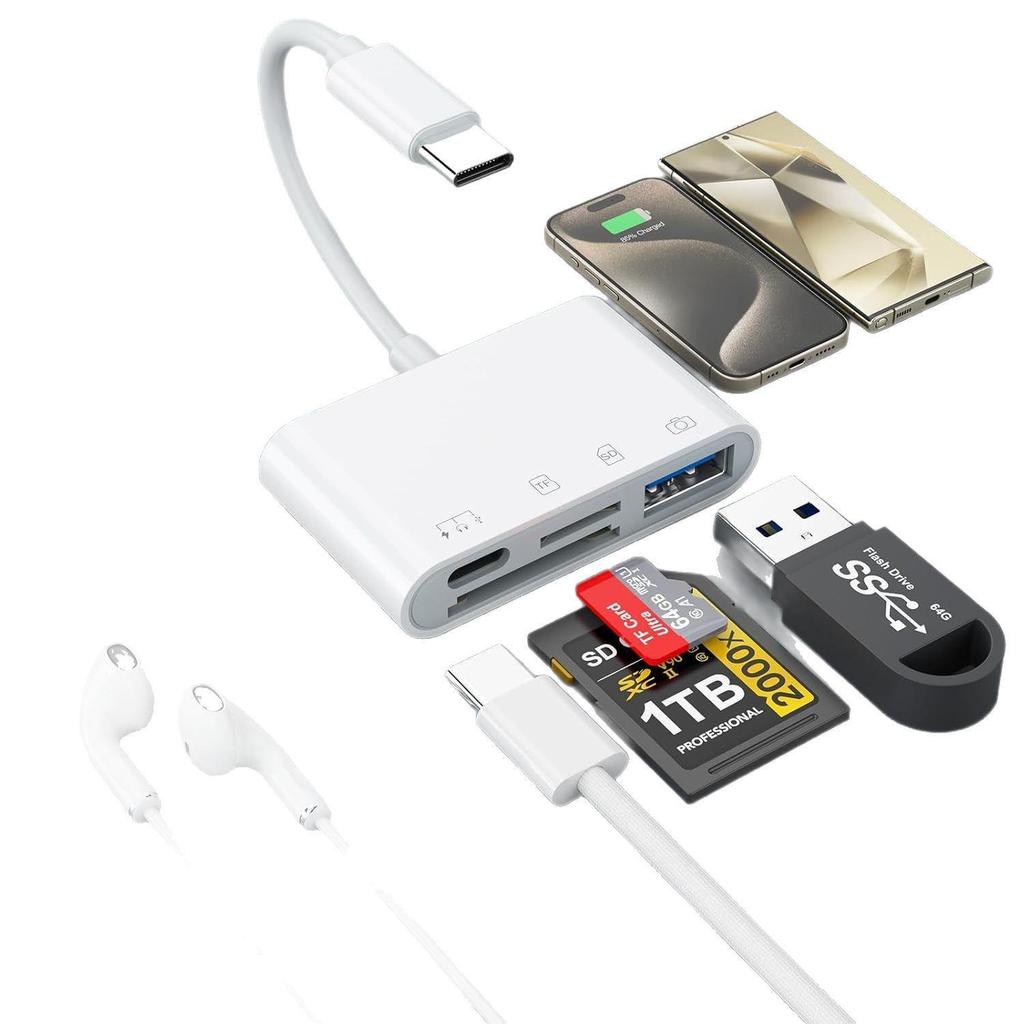 High-Speed 3.0 USB Type-C Docking Station with 4-in-1 Card Reader for TF and SD Cards