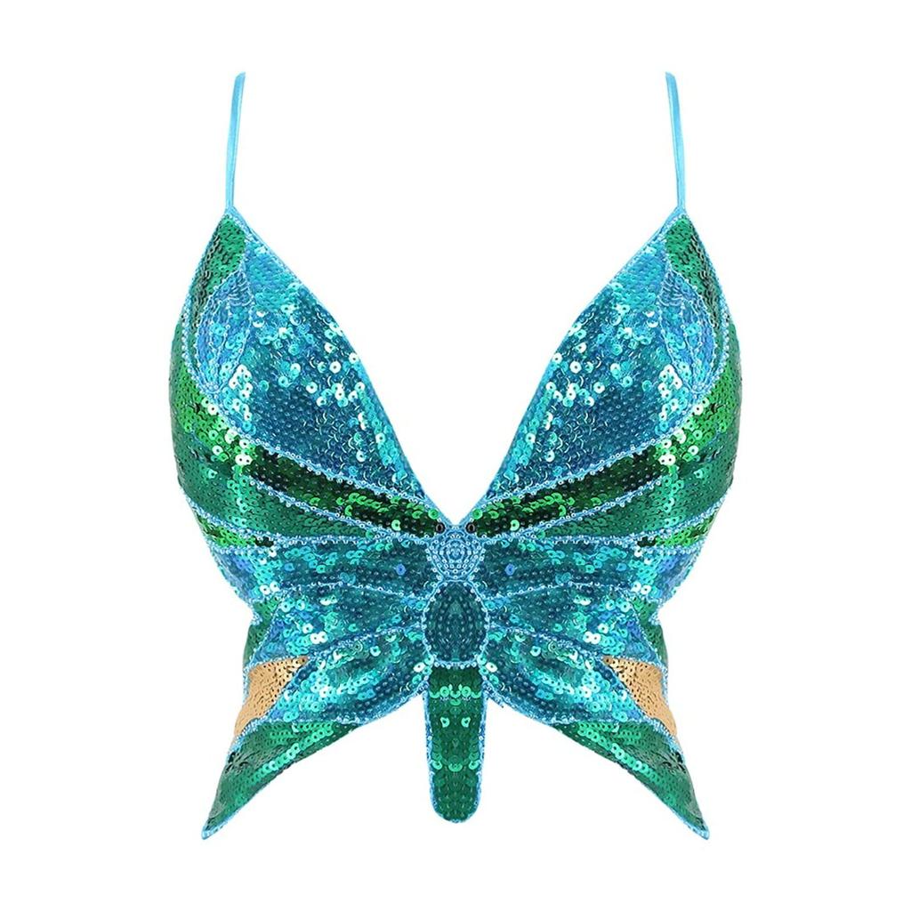 Ladies' Performance Tops, Belly Dance Bras, Sexy Stage Butterfly Bras