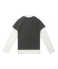 CARGOBROS FOR WOMAN Star See-Through Long Sleeve Layered Short Sleeve Tee Set (Ivory/Charcoal)