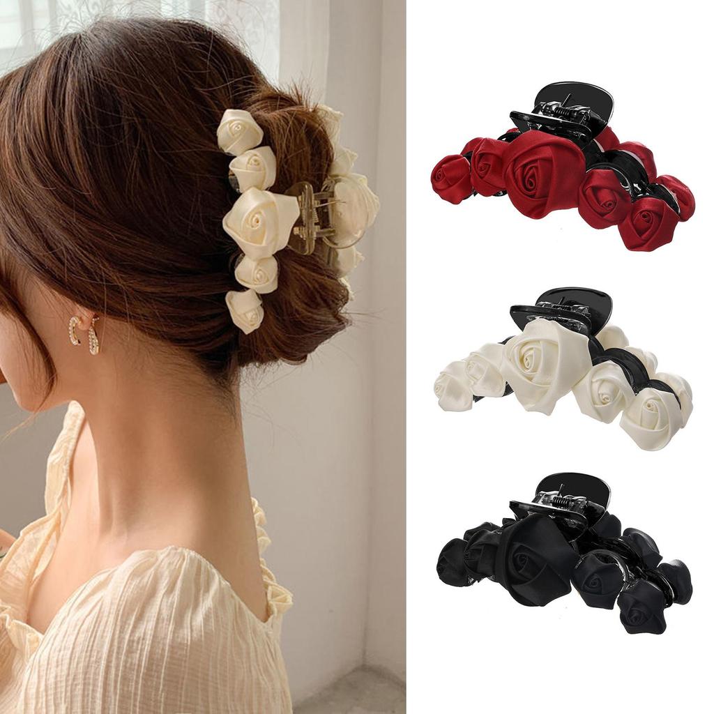 Hair Barrette Attractive All Match Ultralight Hair Clip Women Rose Flower Hair Claw Headwear Gift Women Hairpin for Girl