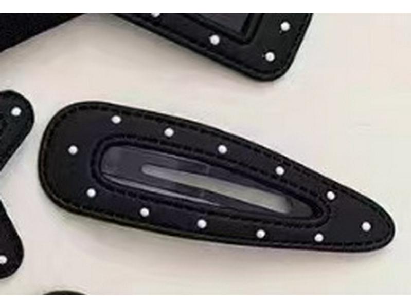 Polka Dot Leopard Print Leather Star Hair Clip - Cloud Cutout BB Clip for Side Bangs