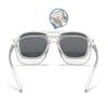 Transparent Frame Magnetic Clip 6 In 1 Sunglasses For Men Women Square Eyeglass Unisex