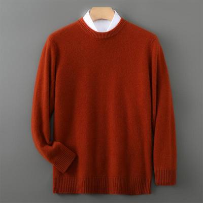 Herren verdickter 100% Woll Pullover mit halbem Stehkragen - Neuer Herbst/Winter lockere Passform Pullover