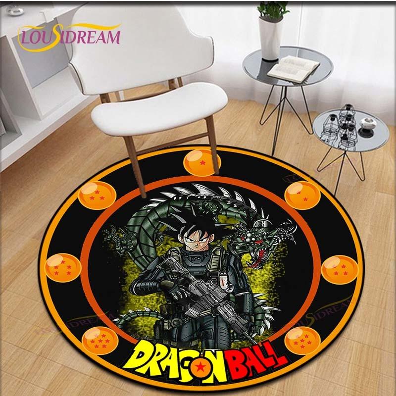 

Аніме Dragon Ball Гоку Круглий килим Мультфільм Килимок для вітальні Дитяча кімната Килимок Дитяча спальня М який кухонний килимок 150cm