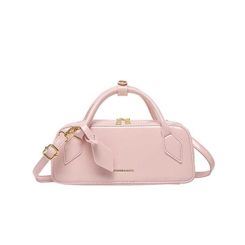 

Retro handbag, high-end baguette bag, women s 2025 autumn and winter new fashion shoulder bag, trendy messenger bag рожевий