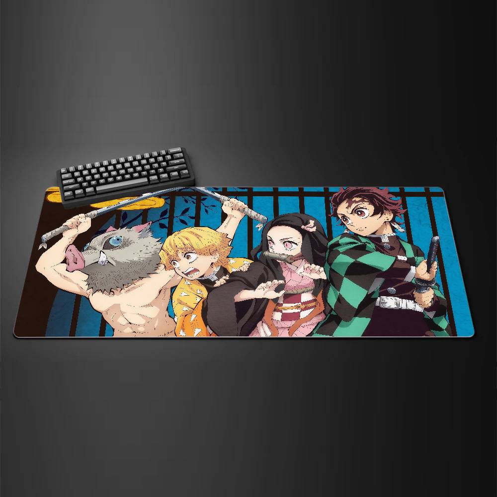 Tappetino Mouse Gaming Anime Demon Slayer Gyomei Himejima Tappetino da Scrivania per Tastiera in Gomma con Design Bordo Cucito da 2 MM