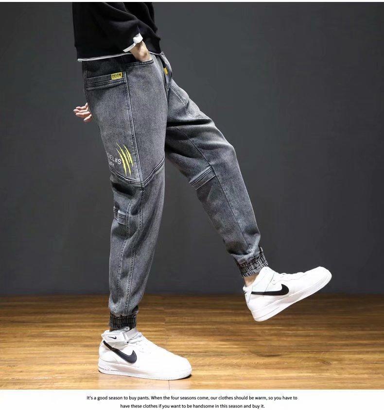 Джинсы клеш JYL мужские летние уличные оверсайз прямые джинсовые брюки 4XL античный рубиновый