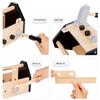 Montessori Holz Reparatur Werkzeug Set Mit Box Schraubendreher Schraubenschlüssel Hammer Lineal Schrauben Muttern Und Nägel Für Jungen Mädchen Werkzeug Spielzeug Geschenke