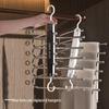 Multi-layer Folding Pants Hanger: Seamless Wardrobe Organizer and Storage Solution