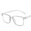 New Retro Glasses Frame Fashionable Eyeglasses Anti Blue Light Trendy Square Flat Mirror Women Man Spectacle Decorative Eyewear
