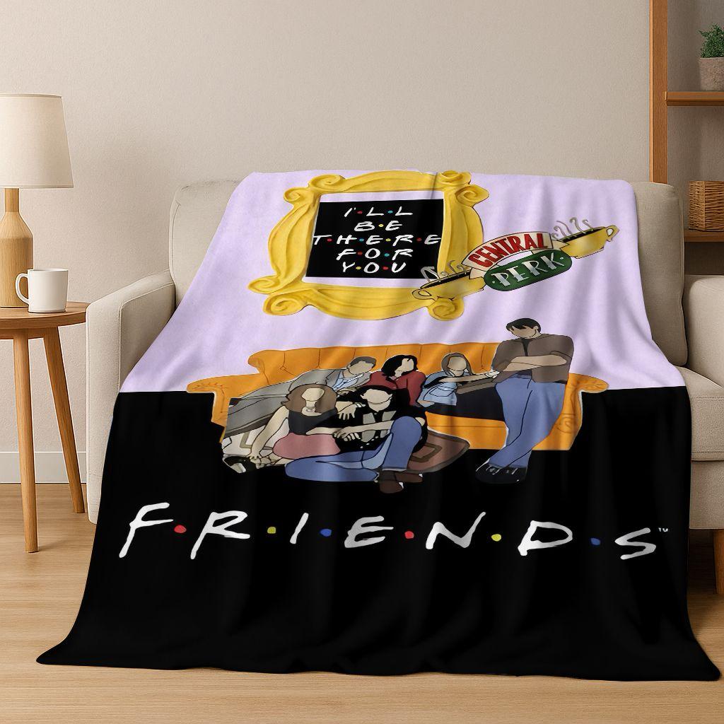 Classic Friends Central Perk TV Flannel Blanket,Cozy Soft Throw Blanket for Home Bedroom Bed Sofa Picnic Office Cover Gift Kid