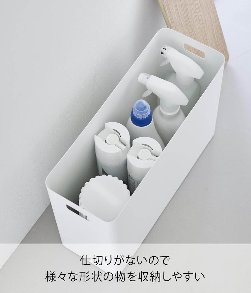 Yamazaki Toilet Supplies Storage Box with RIN Concealed Toilet Storage Box 1321 (Yamazaki Industries) Lid, Natural, W36.2×D13.2×H26cm, Series,