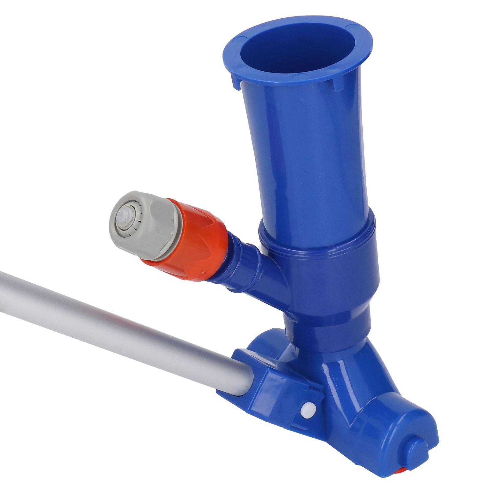 

Small Pool Vacuum Portable Pond Vacuum Cleaner with 5 Section Aluminum Alloy Rod Nylon Fine Mesh Bag for Spa Hot Tub