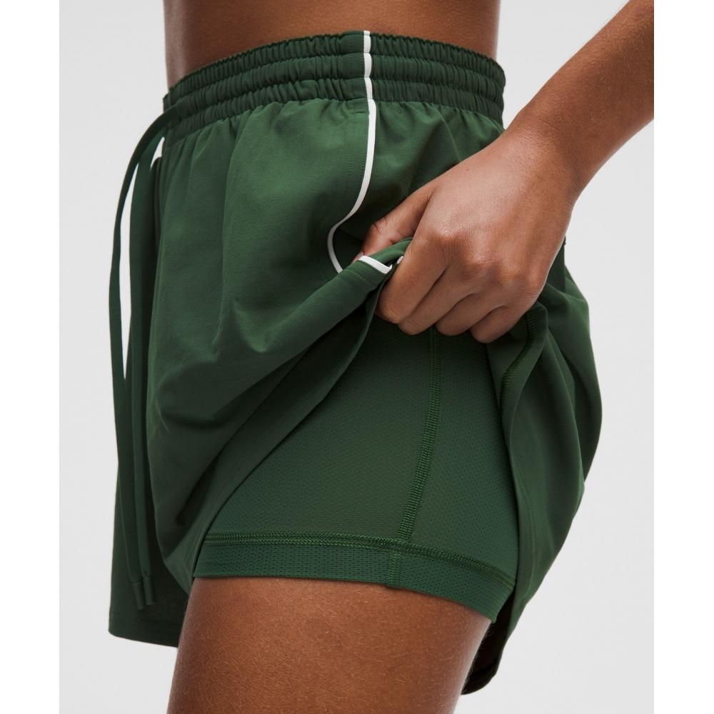 Lululemon Court Rival High Rise Short 3  Ivy Grove White