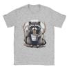 Raccoon Eating Instant Noodle Cup Funny Gifts For Women Unisex T Shirt Summer  Cotton T Shirts For Adult Pattern Tee Shirt Clothing