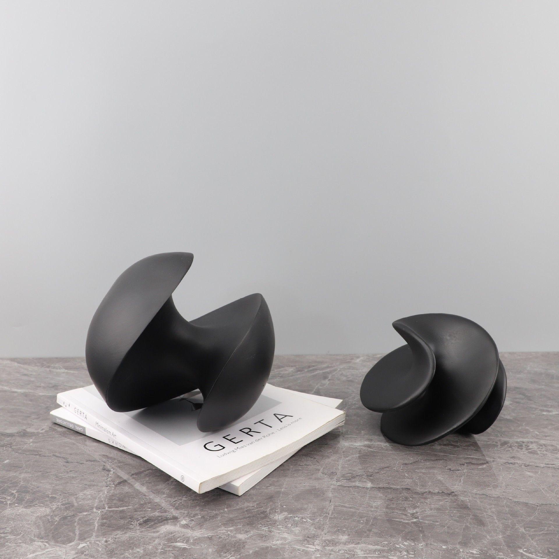 

Современный минималистичный черно-белый спиральный орнамент для декора офиса и дома Black Small 12*12cm чёрный