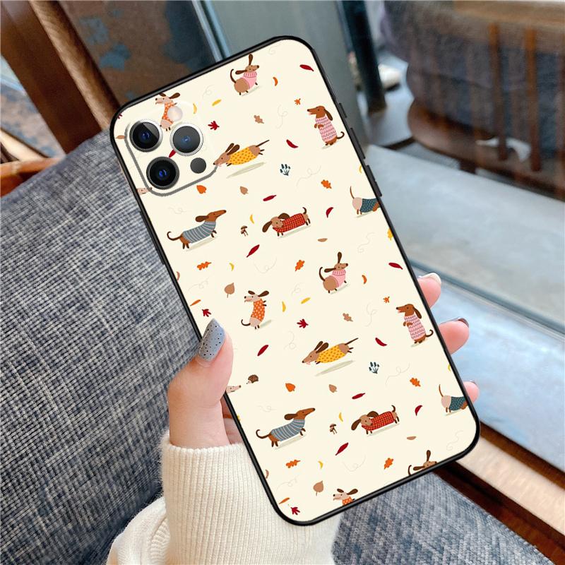 Dachshund Dog Phone Case For iPhone 16 15 13 12 11 14 Pro Max 12 13 mini XR 15 16 Plus 16e Cover Shell