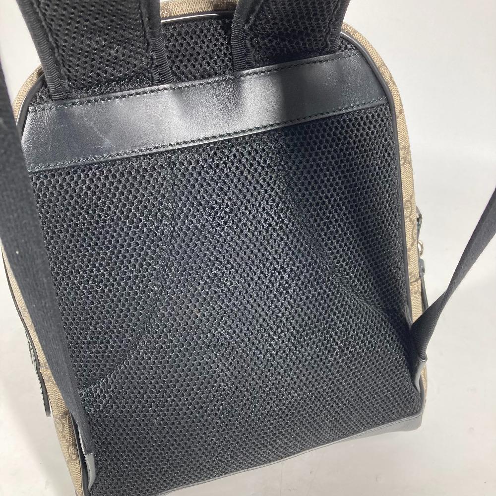 GUCCI 429020 GG Supreme bag logo Backpack Beige/Black