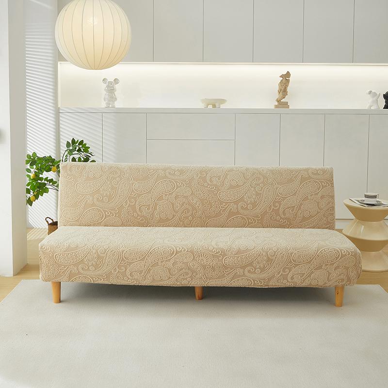 Armless Jacquard Sofa Bed Cover Elastic Soft Folding Sofa Covers Without Armrests  Couch Sofa Protection Suitable For 2-3 Seater