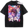 Japan Funny Anime Dandadan Okarun Ken Takakura Grarphic Print Tshirt Men Women Cotton Summer Retro Washed Casual Oversized Tops