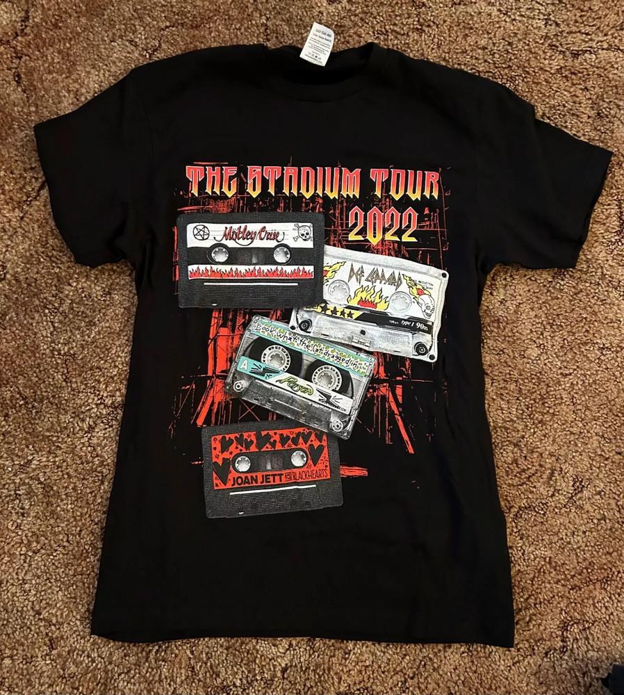 The Stadium Tour 2022 Shirt  Small Motley Crue Def Leppard Poison Joan Jett Unisex T-Shirt XXXL