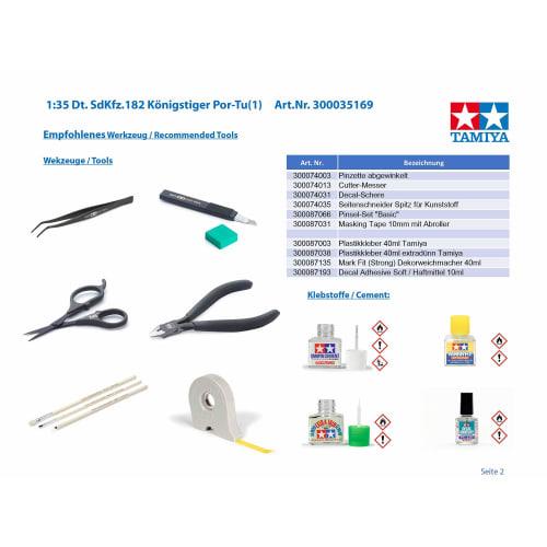 Tamiya 1/35 Military Miniature Series No. 169 German Army King Tiger Porsche Turret Plastic Model 35169