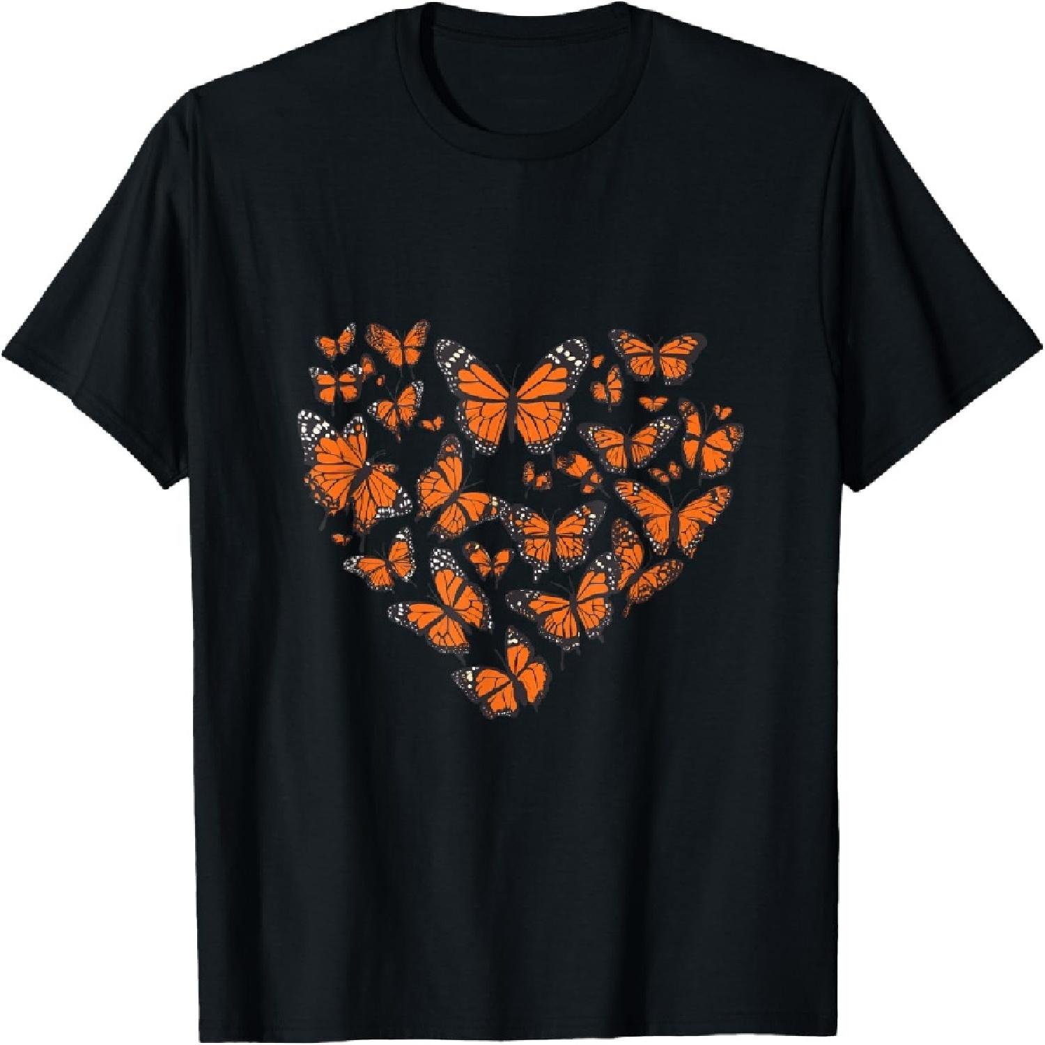 Heart Monarch Michoacan mariposa butterfly Lepidopterist T-Shirt S