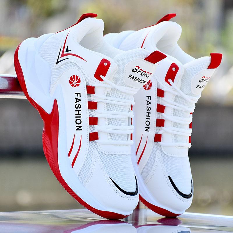 Basketball shoes men's shoes 2026 spring and summer new men's mid-top shoes mesh breathable non-slip student versatile sports shoes