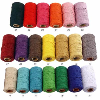 Pure Cotton 2 Mm Macrame DIY Artisan Home Textiles Twisted Cord Linen String Cotton Rope