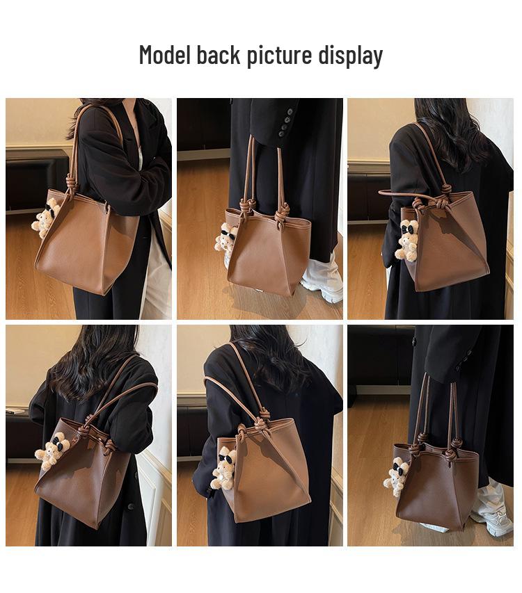 Koreańska Minimalistyczna Damska Torba na Ramię 2025 - Duża Pojemność Casualowa Torba Tote