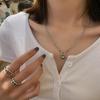 Korean Retro Ruili Open Index Finger Ring - Trendy Cross Design for Women