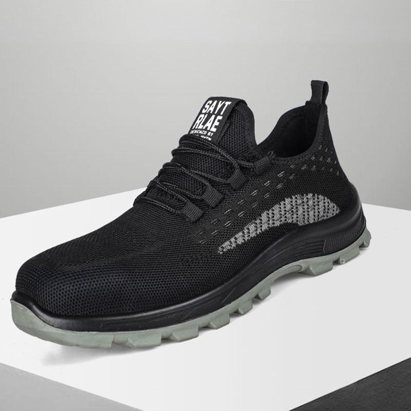 Oulylan Male Light Steel Toe Safety Footwear Summer Anti-Smash Durable Labor Shoes Comfort Breathable Work Protection Sneakers