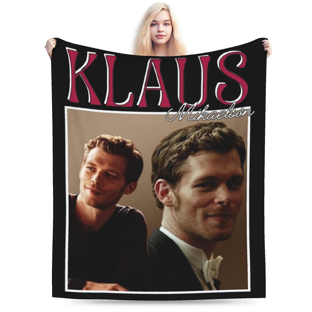Klaus Mikaelson the Vampire Diaries Blanket Fleece Summer Portable Super Soft Throw Blankets for Home Travel Rug Piece