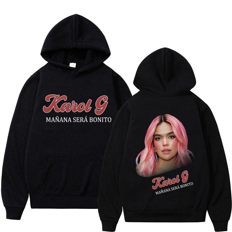 Karol G Manana Sera Bonito Vintage Hoodies Fashion Hip Hop Hooded Sweatshirt Oversized Warm Hoodie Streetwear Fans Gift