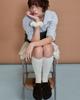 Ojji Knee-High Wool Socks Ivory Ozayfa302I