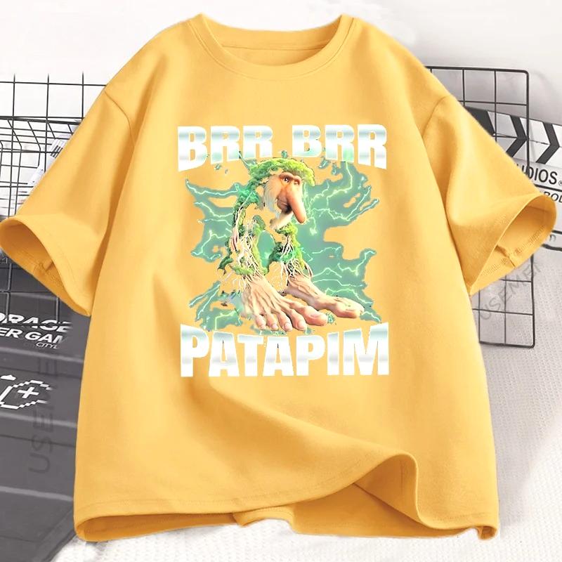 BrrBrr Patapin T-shirt Italian Brainrot T Shirt Short Sleeve Trendy T-Shirt Harajuku Tee Shirt Streetwear Unisex Tops Tee Tops