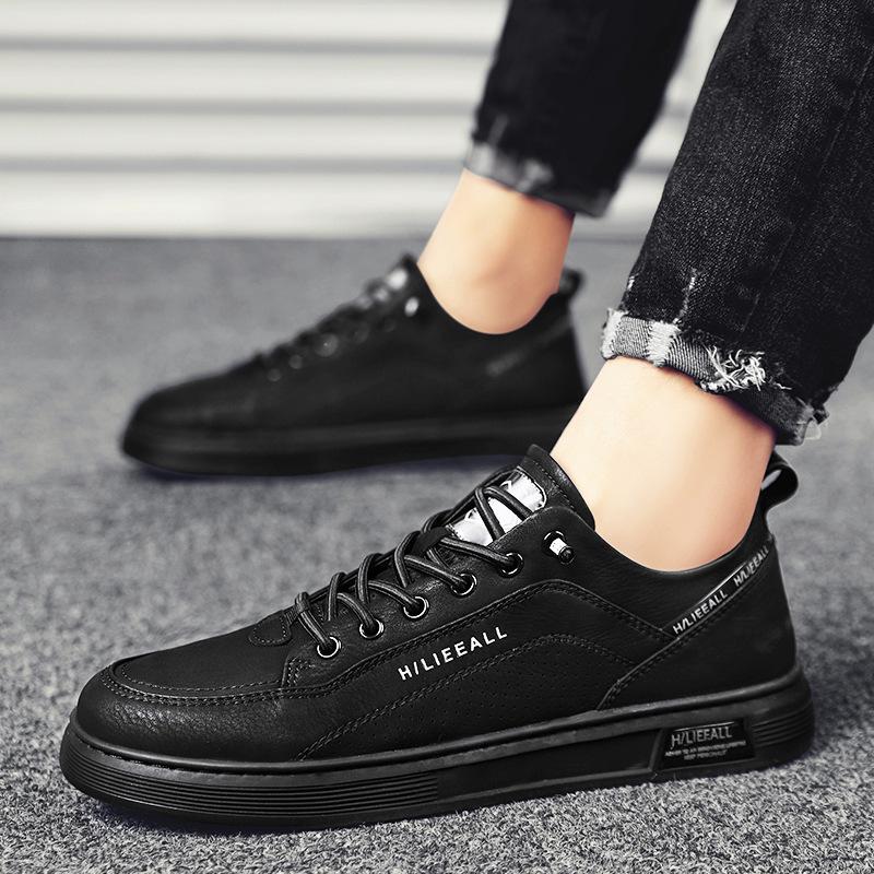 

2025 summer men s punching breathable board shoes four seasons casual shoes fashion trend sports shoes white shoes men s retro 44