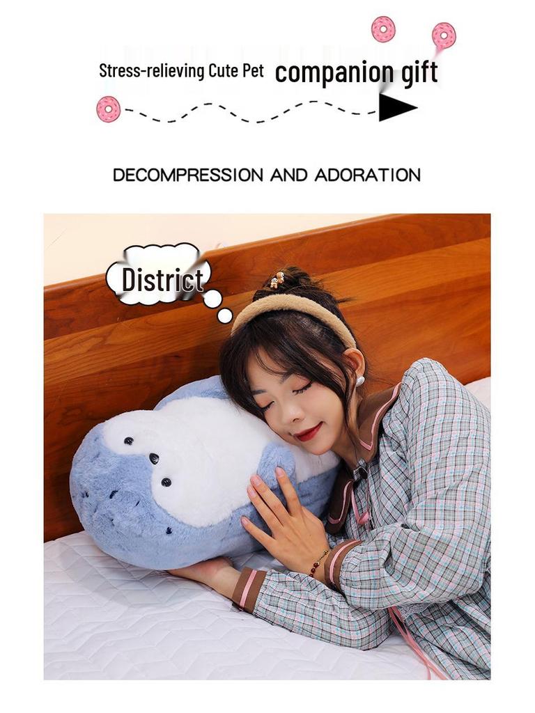 Super Soft Sea Otter Plush Toy - Large Sleeping Pillow & Bed Backrest