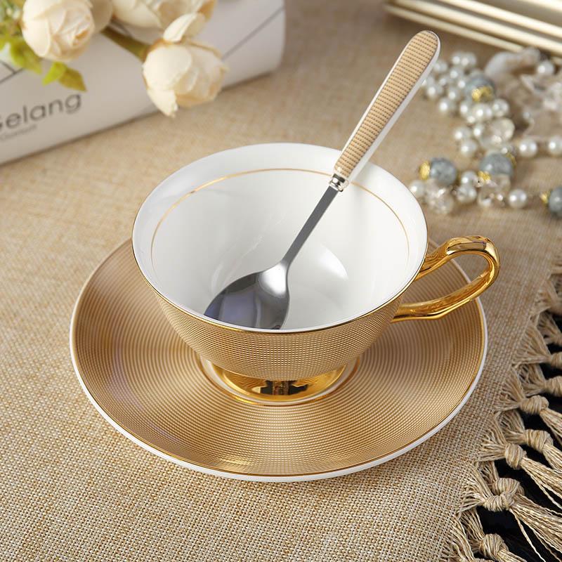 Fine Bone China Coffee Cups and saucers Set, Porcelain Tea Cup, Afternoon Tea Party, 200ml