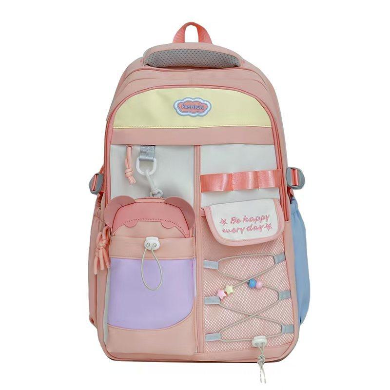 Schoolbag Japanese ins college style fresh and sweet schoolbag female high value junior high school students lightweight large capacity backpack