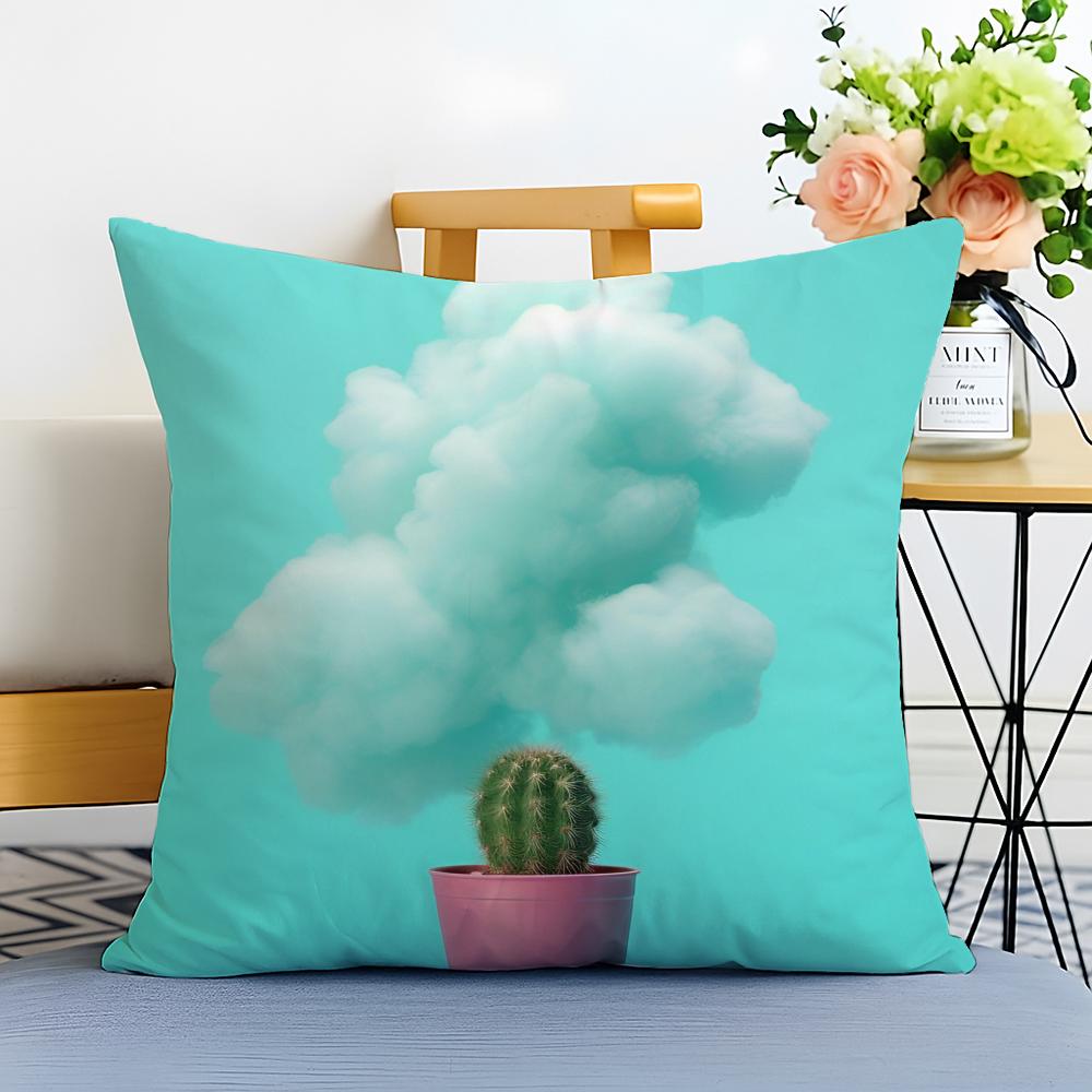 Casual Daily Fresh Tropical Plant Fruits Cushion Cover Washable Linen Pillowcase Soft  for Sofa Bed Cozy Home Room Decor